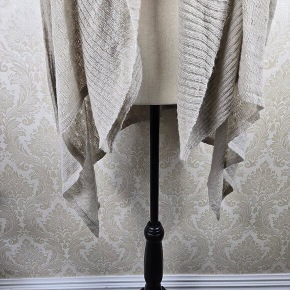 Alfani Size Medium "Summer Straw" Open Front Asymetric Cardigan No Closure NWT - Picture 3 of 14